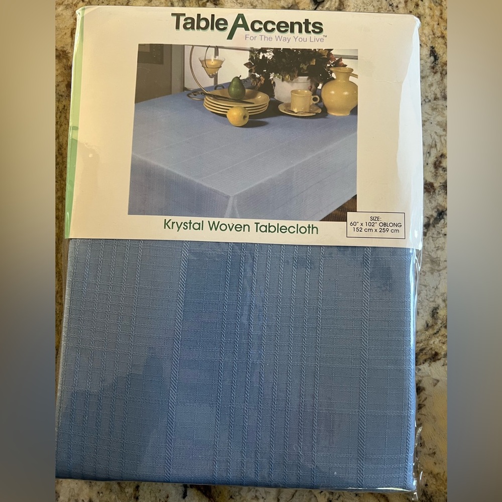 Woven Blue Tablecloth
